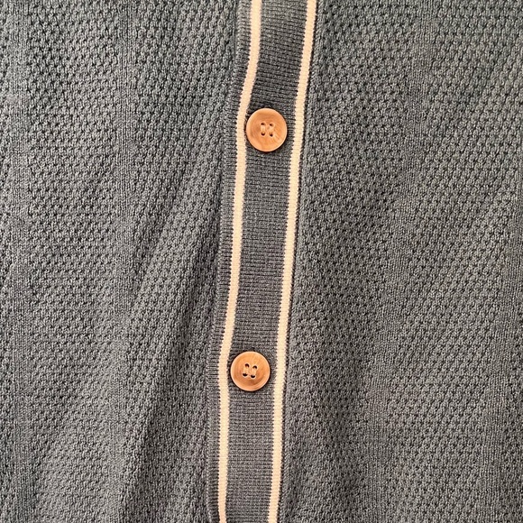 NWT Art of Rhetoric Textured Knit Button Up Polo Shirt S - Picture 8 of 11